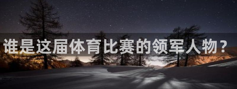 谁是这届体育比赛的领军人物？