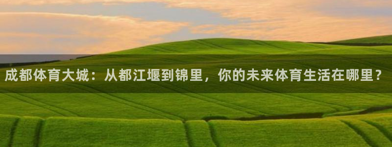 360高清直播免费观看：成都体育大城：从都江堰到锦里，你的未来体育生活在哪里？